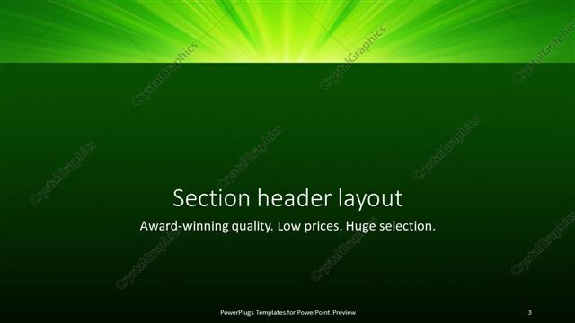 Section Header presentation slide layout