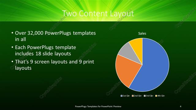 Two Content presentation slide layout