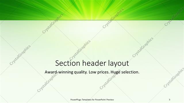 Section Header presentation slide layout