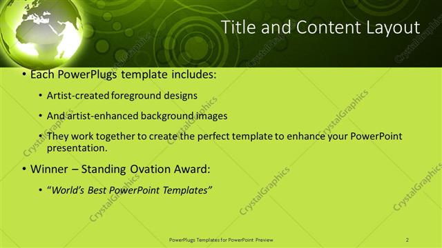 Title and Content presentation slide layout