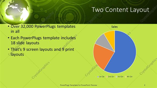 Two Content presentation slide layout