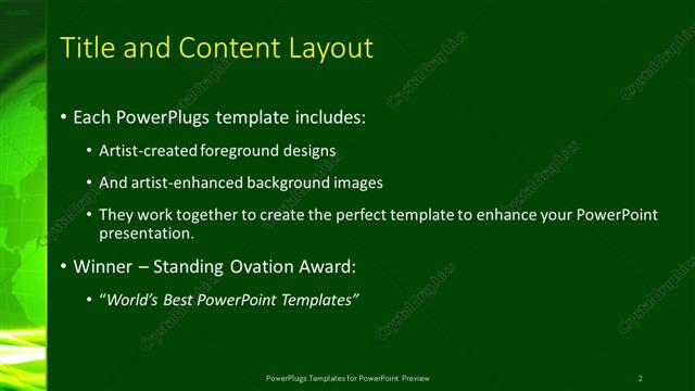 Title and Content presentation slide layout