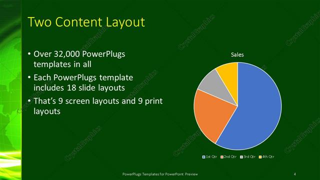 Two Content presentation slide layout