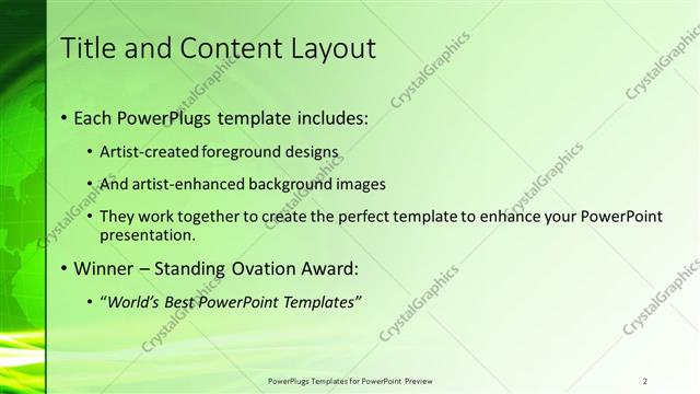 Title and Content presentation slide layout