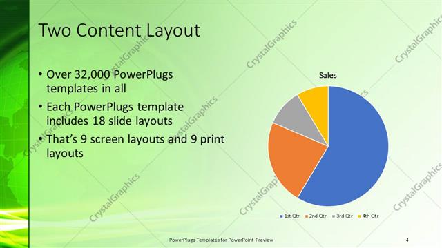 Two Content presentation slide layout