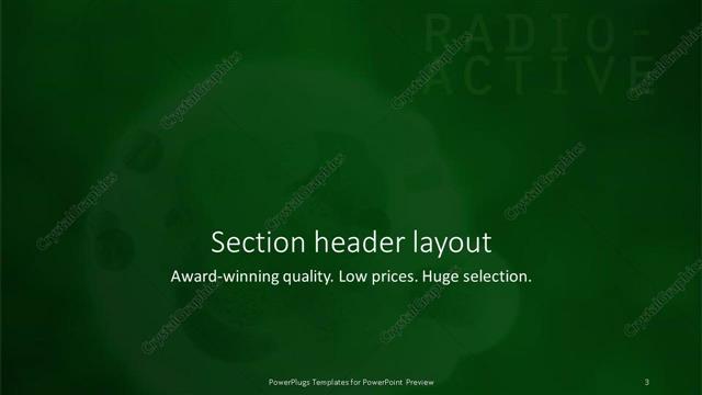 Section Header presentation slide layout