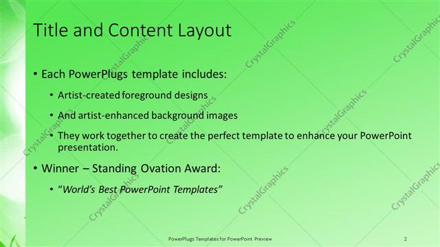 Title and Content presentation slide layout