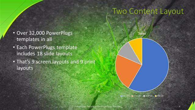 Two Content presentation slide layout