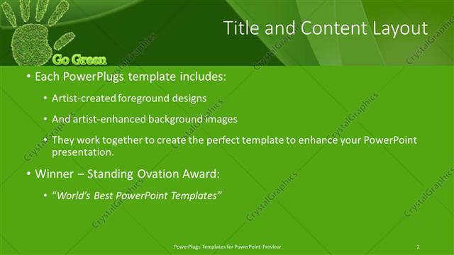 Title and Content presentation slide layout