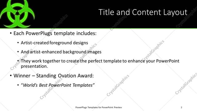 Title and Content presentation slide layout