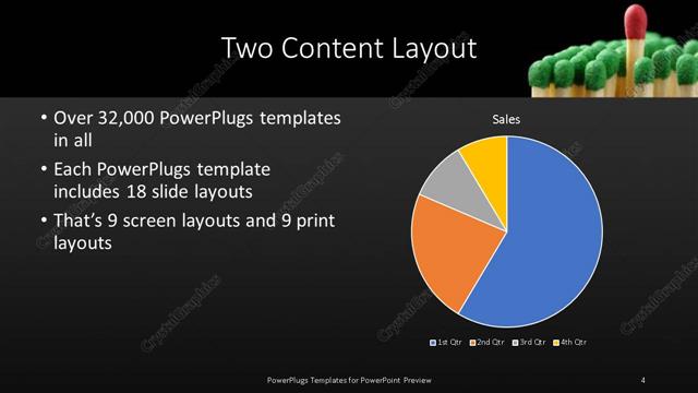 Two Content presentation slide layout