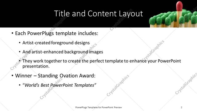 Title and Content presentation slide layout