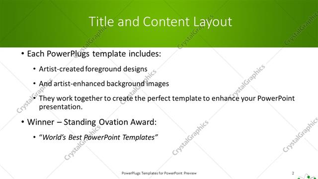 Title and Content presentation slide layout