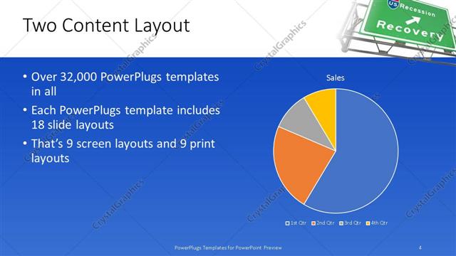 Two Content presentation slide layout