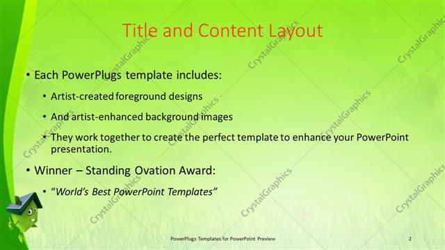 Title and Content presentation slide layout