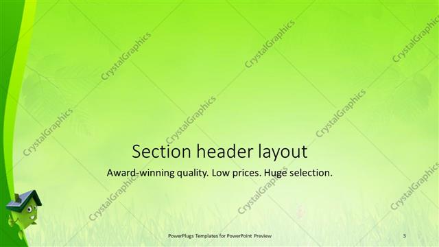 Section Header presentation slide layout