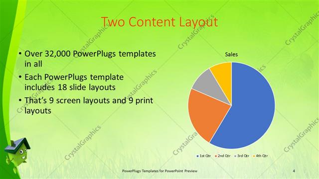 Two Content presentation slide layout
