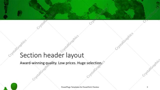 Section Header presentation slide layout