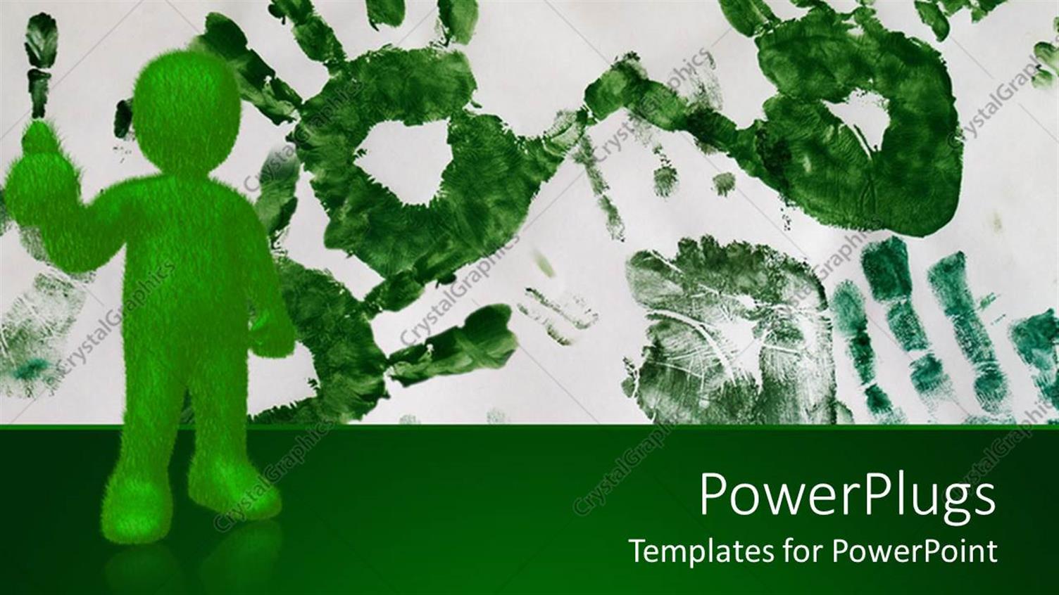 Featuring Green Human Figure with a large Go Green Text