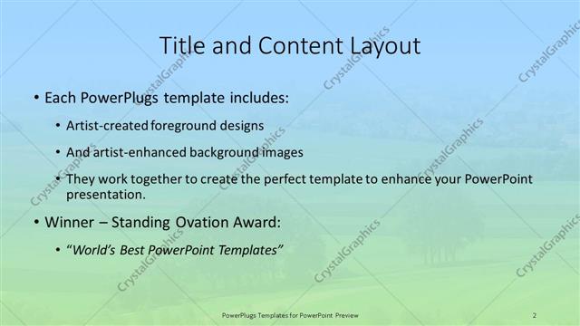 Title and Content presentation slide layout