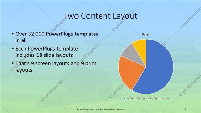 Two Content presentation slide layout