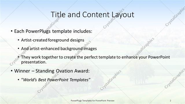 Title and Content presentation slide layout