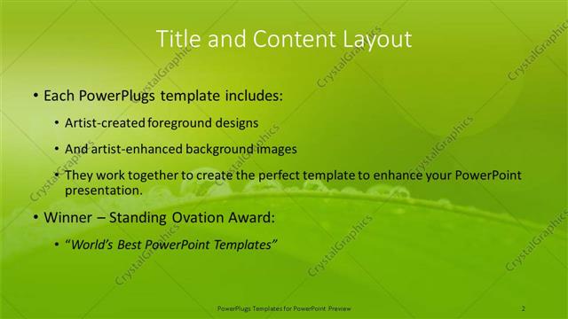 Title and Content presentation slide layout