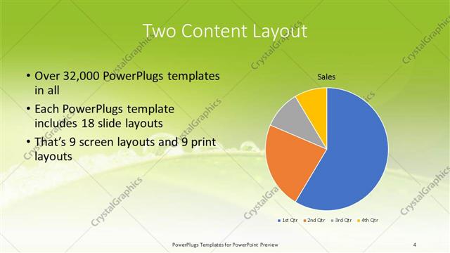 Two Content presentation slide layout