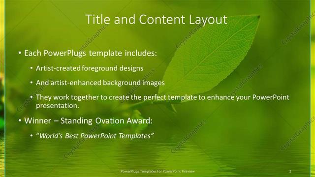 Title and Content presentation slide layout
