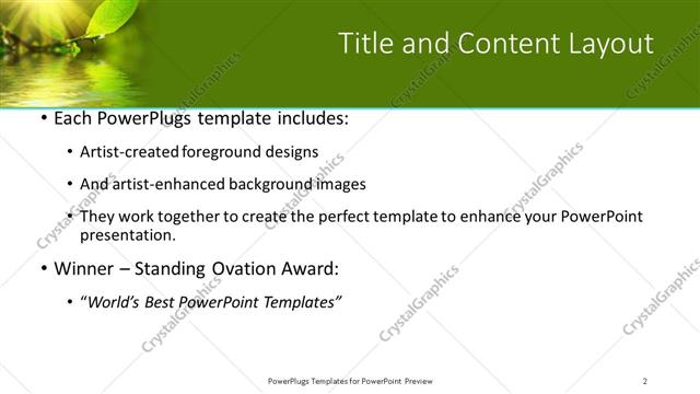 Title and Content presentation slide layout