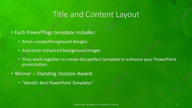 Title and Content presentation slide layout