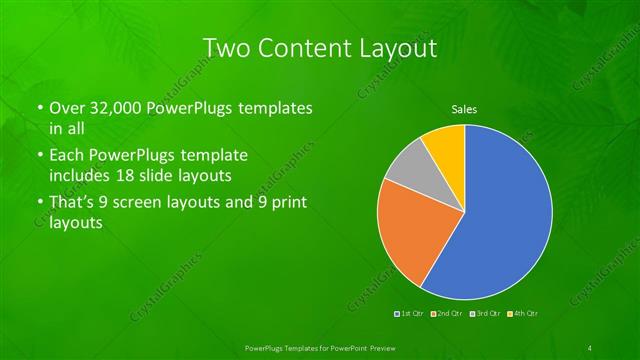 Two Content presentation slide layout