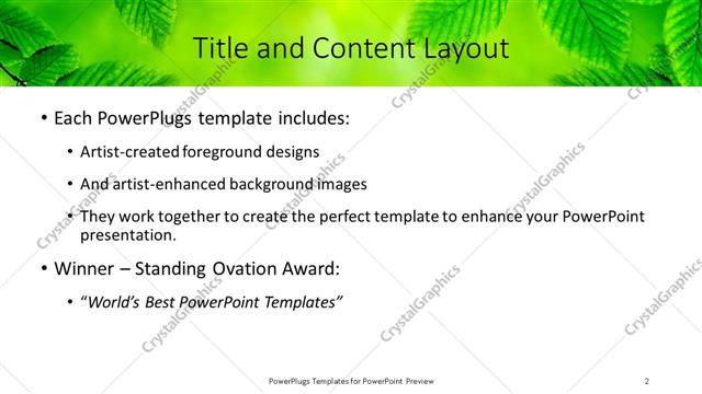Title and Content presentation slide layout