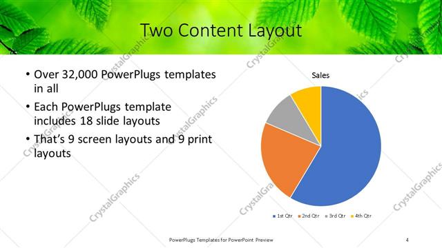 Two Content presentation slide layout