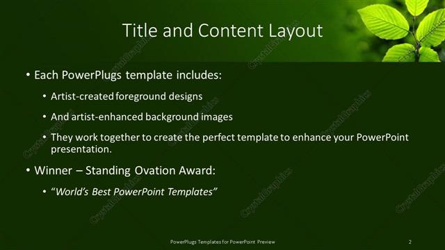 Title and Content presentation slide layout