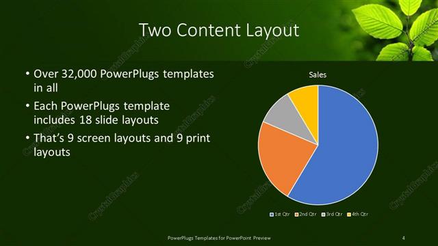 Two Content presentation slide layout