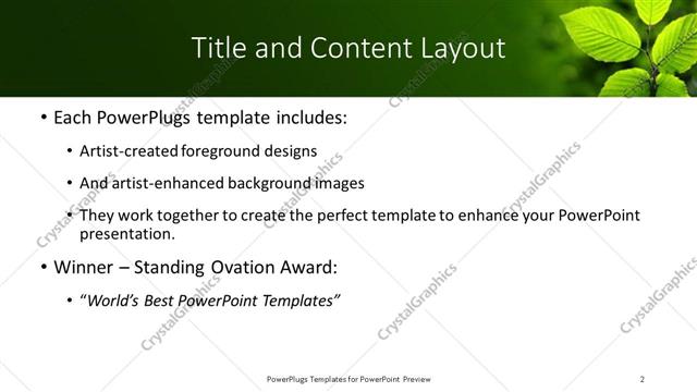 Title and Content presentation slide layout