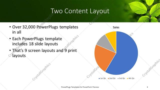 Two Content presentation slide layout