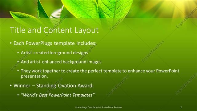 Title and Content presentation slide layout