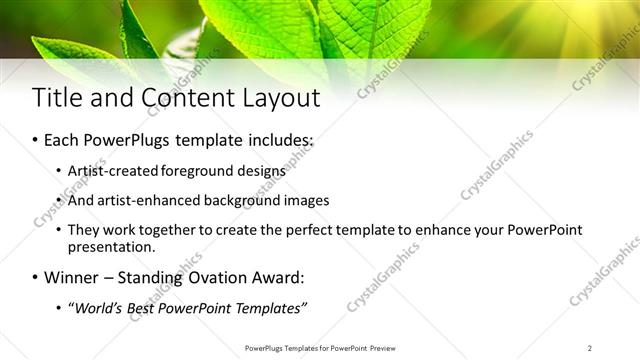 Title and Content presentation slide layout