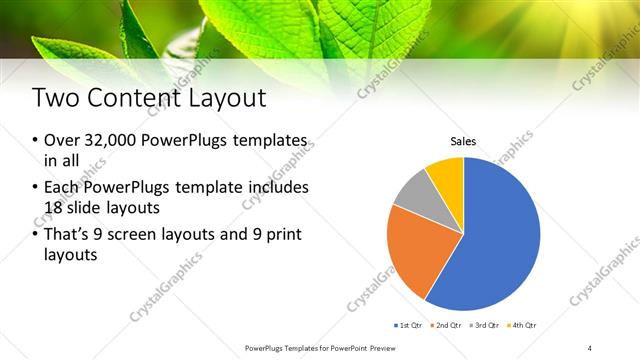 Two Content presentation slide layout