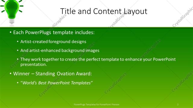 Title and Content presentation slide layout