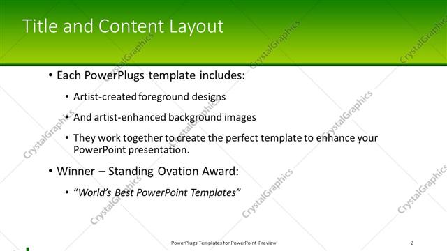Title and Content presentation slide layout