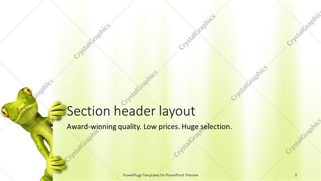 Section Header presentation slide layout