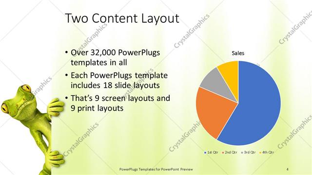 Two Content presentation slide layout