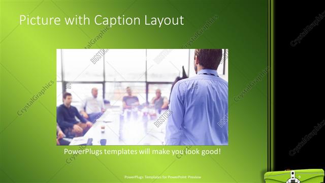 Picture with Caption presentation slide layout