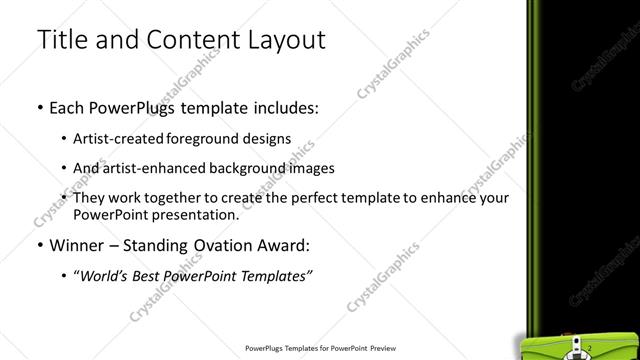 Title and Content presentation slide layout