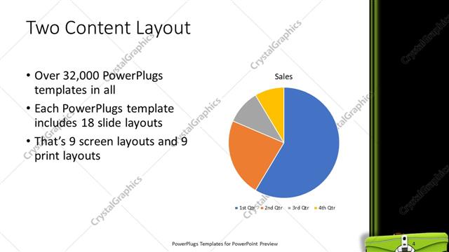 Two Content presentation slide layout
