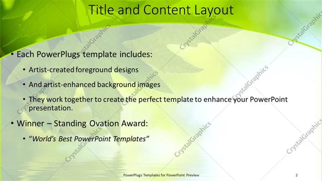 Title and Content presentation slide layout