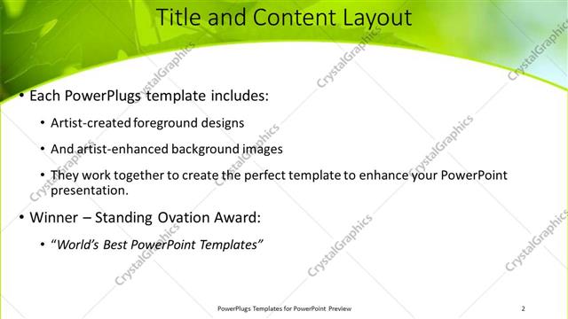 Title and Content presentation slide layout